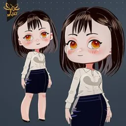 NPR Office Lady Character|Eevee & Cycles