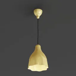 3D printable ceiling lamp model with adjustable layers for light customization, render in Blender.