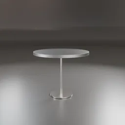 Sleek modern round 3D table model, ideal for bar and outdoor scenes, compatible with Blender rendering.