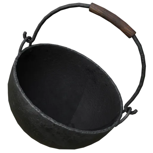 "Antique Iron Cauldron"