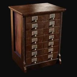 Late 1800s Short Filing Cabinet