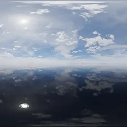 Realistic Sunny Cloudy Day Pure