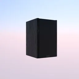 Detailed 3D speaker model with high-quality 2K textures, compatible with Blender for audio visualization.