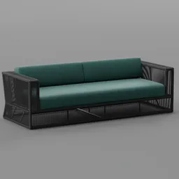 Patio Sofa with Cushions