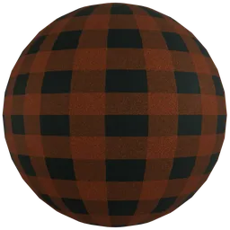 Orange Checkered Fabric