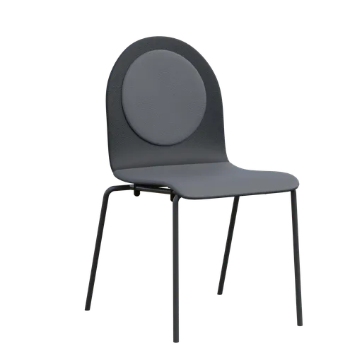 3D rendered modern chair with detailed textures, optimized for Blender use, inspired by minimalist design aesthetics.