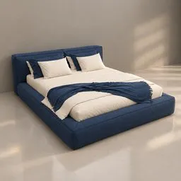 Wide Frame Upholstered Bed