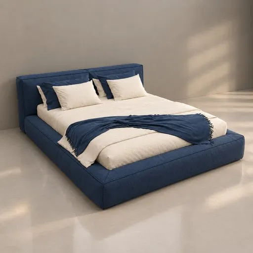Wide Frame Upholstered Bed