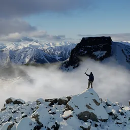 Snow Mountain & Background Landscape