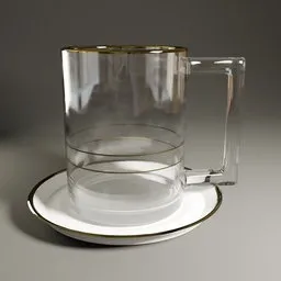 Glass and saucer