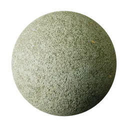 Light Green Moss Covered Rough Concrete