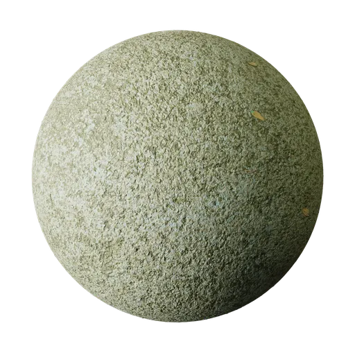 Light Green Moss Covered Rough Concrete