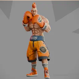 Stylized Boxer Character Model