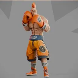 Stylized Boxer Character Model
