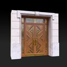 Classic Art Deco Double Door