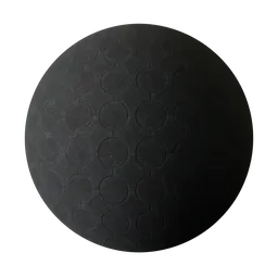 Black Pavement with Circular Patterns