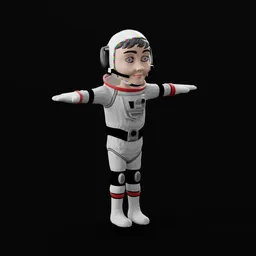 Stylized Astronaut Character Rigged