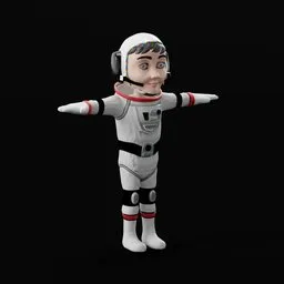 Stylized Astronaut Character Rigged