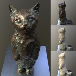 Standing Kitty Sculpture