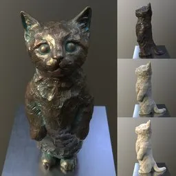 Standing Kitty Sculpture