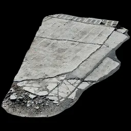 Scan Broken small rock road