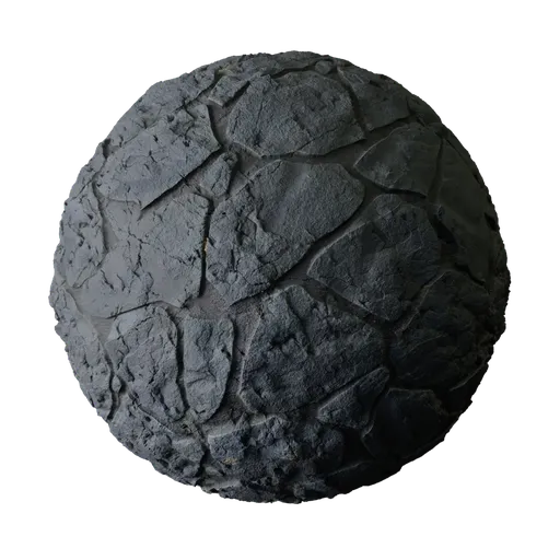 Natural Dark Rock Pavement