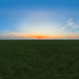 Green grass cloudy blue sky pure sky