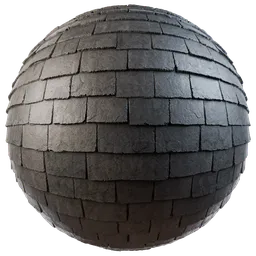 High-quality slate roof texture for 3D modeling, suitable for architectural visualizations and PBR workflows.