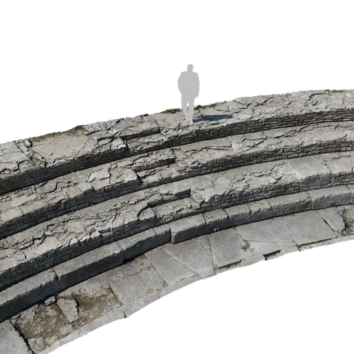 Medieval Stone Steps PBR Scan
