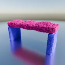 Fantastic Abstract Cozy Colorful Woolly Bench