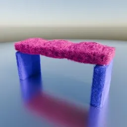 Fantastic Abstract Cozy Colorful Woolly Bench