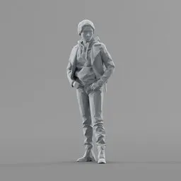 Lowpoly Female Standing