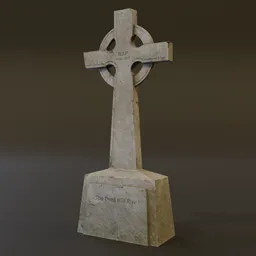 Halloween Grave Stone Cross