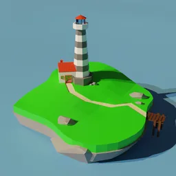 Lighthouse lowpoly