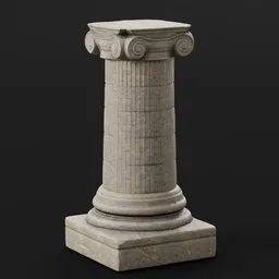 Stone Pillar Column Short