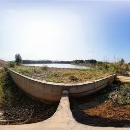 Abandoned pools during the day
