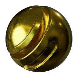 Scratched gold metal