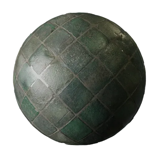 Wet stone floor