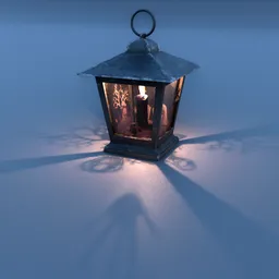 Halloween Metal Lantern with Light
