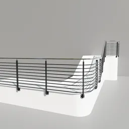 Railling with braces side fixing