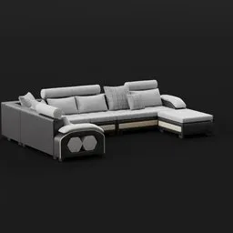HexaLuxe Contemporary Sectional Sofa