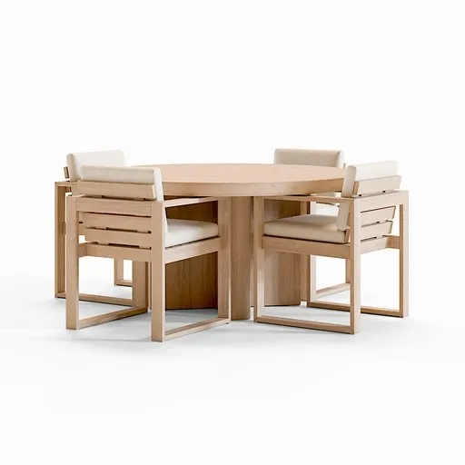 Mallorca Round Outdoor Dining Table Set
