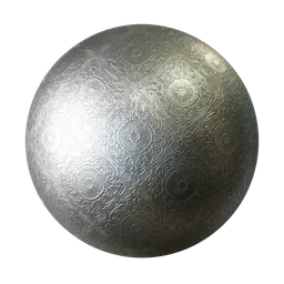 Ornate Mandala Engraved Silver