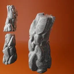 Detailed 3D stylised cliff model suitable for Blender environments and gaming, customizable texture-ready.