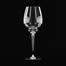 Realistic 3D-rendered wine glass, high detail, perfect for Blender 3D projects and scenes.
