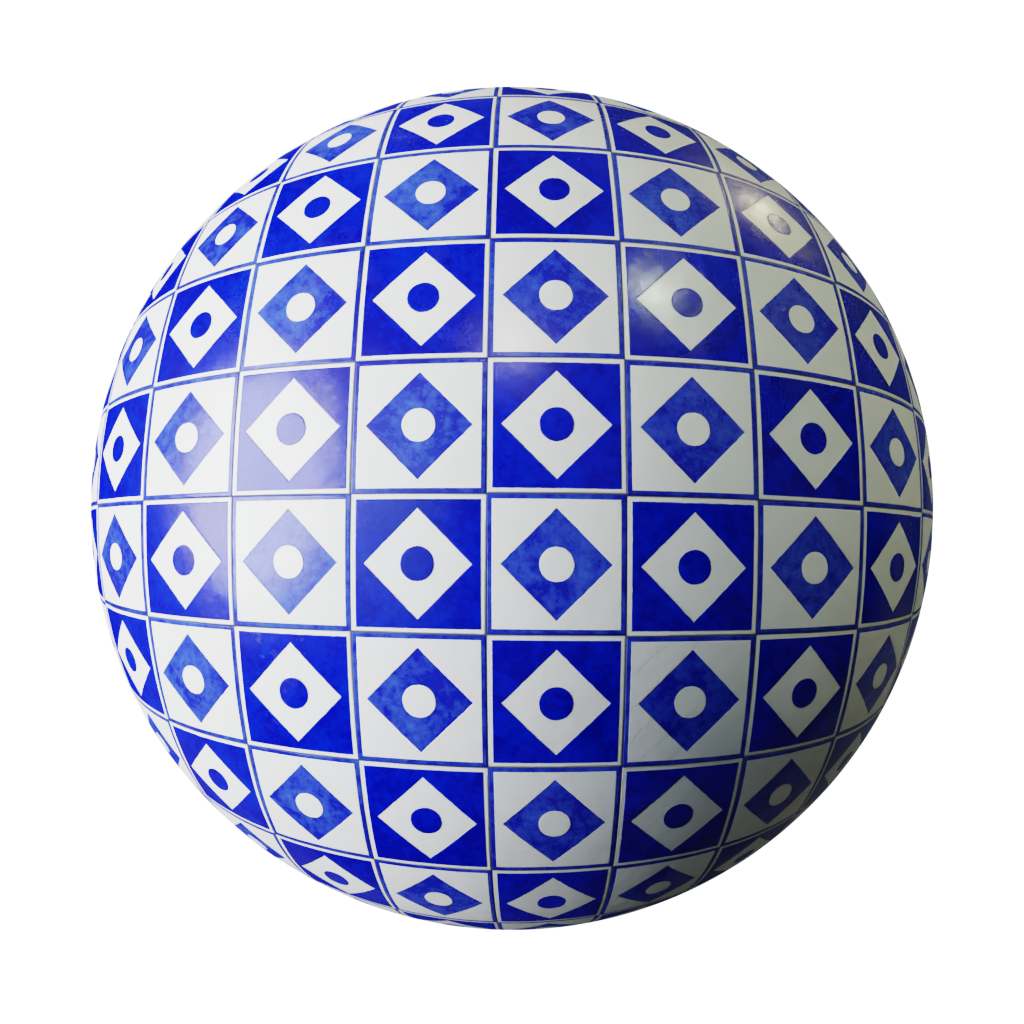 BlenderKit: Download the FREE Blue procelain material