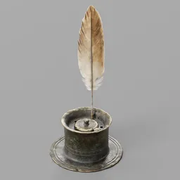 Old copper quill set