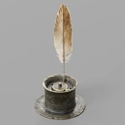 Old copper quill set