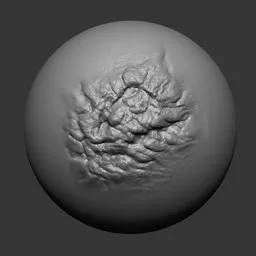 3D Sculpting Brush for Zombie Flesh Details in Blender 3D Models