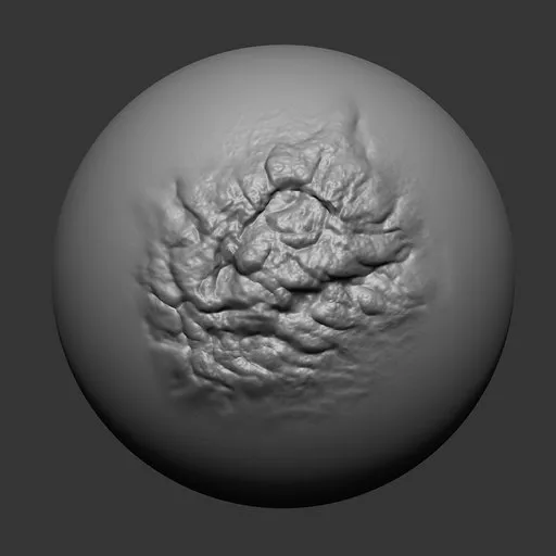 3D Sculpting Brush for Zombie Flesh Details in Blender 3D Models